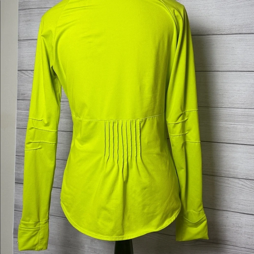 Athleta Safety Yellow Quarter-Zip Pullover Size Small - Picture 6 of 9